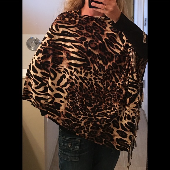 ❤️Fun leopard print poncho - Picture 6 of 8